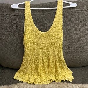 Peplum lace tank top